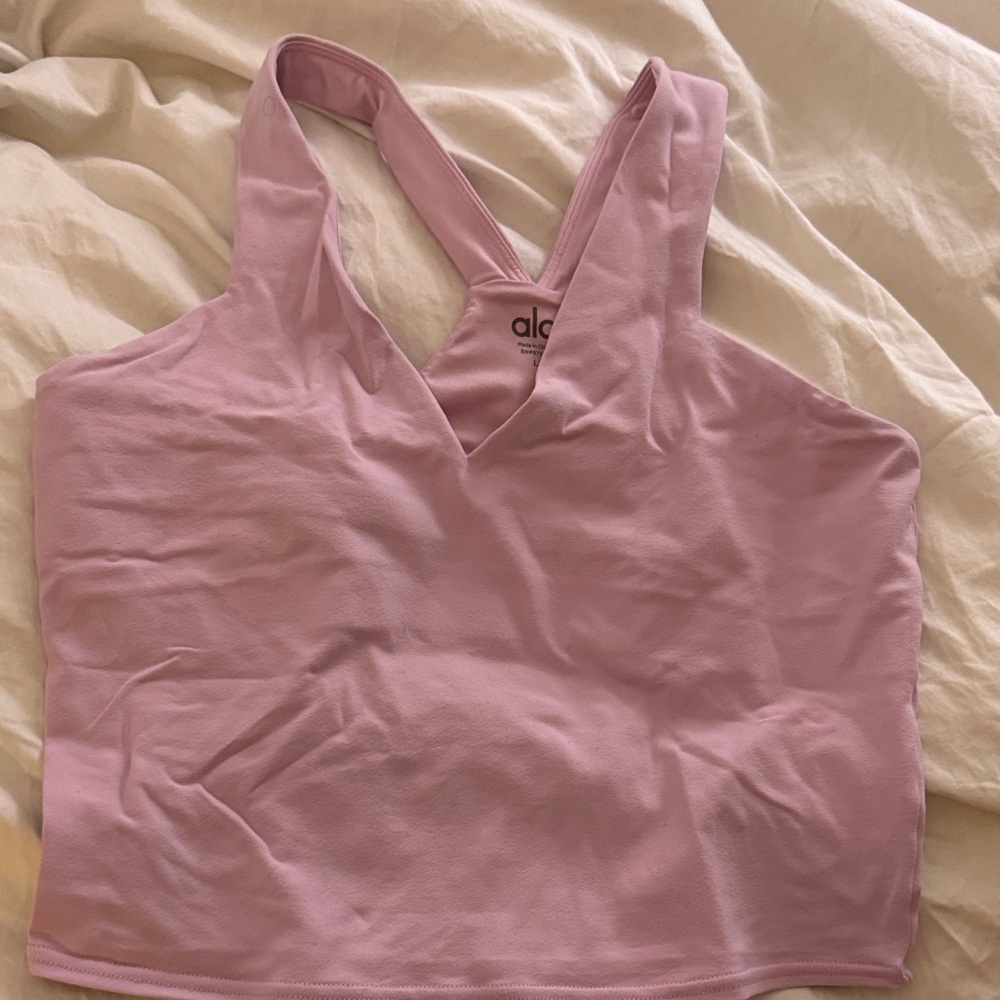 ALO Yoga Lavender V-Neck Top